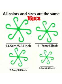 4/8/16pcs Garden Assistance Tree Branch Ties, Plant Vine Fixator, Plant Stem Clip, Plant Trellis, Plant Support Rods, Green Plant Fixator, Flower Hydroponics Folding Fixation Support