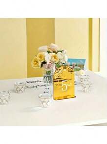 Acrylic Wedding Table Numbers 1-10 With Stands | 5x7 Inch Printed Calligraphy, Gold Table Number Signs And Holders | Perfect For Wedding Reception, Centerpiece Decoration, Event, Party