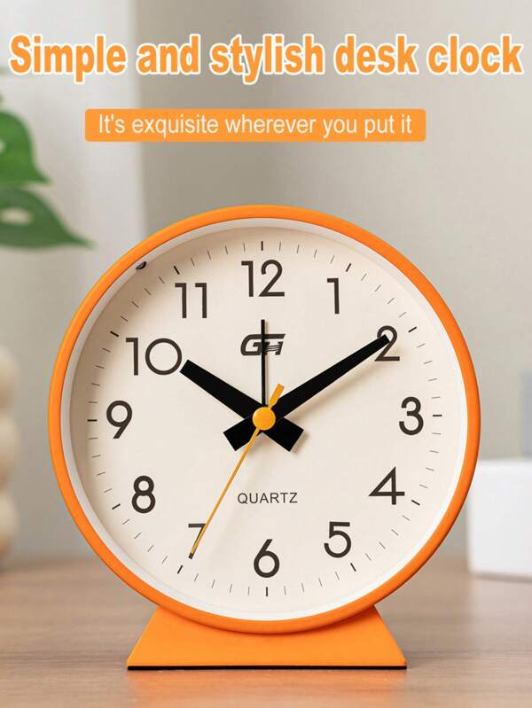 1pc Multi-Color Bedroom Alarm Clock, Made Of Plastic, Silent When Running, Will Not Disturb Your Rest And Reading, Built-In Night Light, Suitable For Bedside, Office, Living Room, School Dormitory, Also A Must-Have Gift For Students During The School Season. School Decor School Surprise Dormitory Decor Back To School