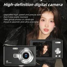 LARMCAM CCD Campus Digital Camera, High Definition Student Camera, Retro Style, Travel Camera For Photography And Video, 16x Digital Zoom High Definition Digital Camera, Rechargeable Camera, Photography Gear Suitable For Teenagers And Beginners, Great Gift For Thanksgiving, Christmas And New Year (Black, White, Silver, Grey) - No Storage Card Included