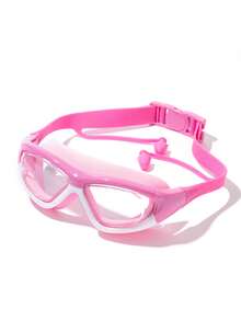 Children's Swimming Goggles With Silicone Swimming Cap And Storage Bag With Nose Clip, 3-12 Years Old Children's Swimming Goggles Cap Set, Anti-Fog And Anti-Ultraviolet, Suitable For Boys And Girls