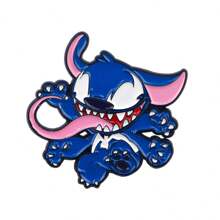 Disney 1 pièce Broche Disney Stitch, épinglette émaillée distinctive - Insigne mignon pour sacs à dos et vêtements, accessoire de broche pour vêtements, attache de sac