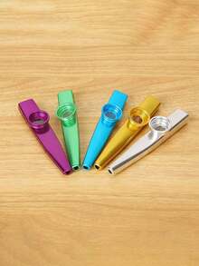 1/3pcs Metal Kazoo Musical Instrument Toy, Handmade Accompaniment Instrument For Adults - Multicolor - View 2