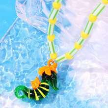 创意魅力鱼吊坠女士项链节日派对配饰（尺寸和颜色可能有误差）