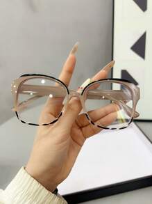 1 Stück Damen Mode Kunststoff Nicht-Rezept Brille, geeignet für Alltagstragen, Büro und Lesen