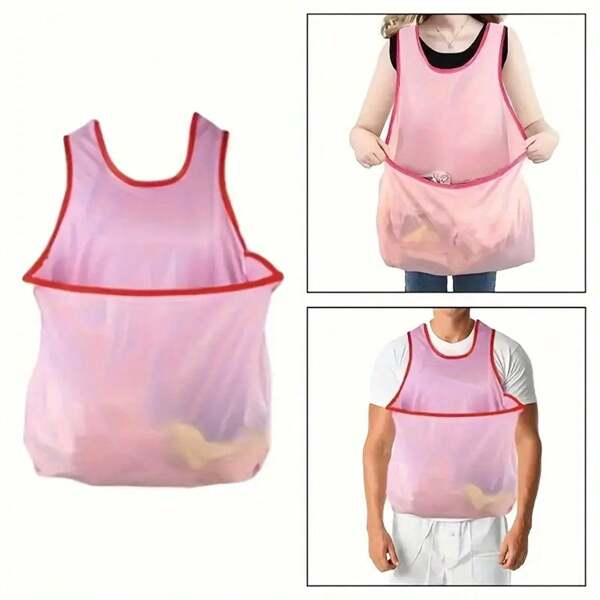 2pcs Versatile Large Capacity Apron | Pockets Design, Sleeveless With Comfortable Straps, Ideal For Autumn Gardening, Hanging Clothes, And Harvesting Fruits & Vegetables