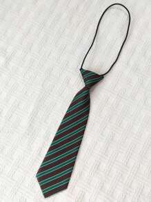 1pc Fashionable No-Tie Polyester Fiber Casual Wear Tie For Young People, Suitable For Office, Street, And Leisure Occasions