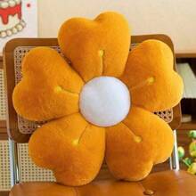 1pc, Soft Flower Plush Chair Cushion & Throw Pillow - Cozy Polyester, Machine Washable, Perfect For Bedroom Sofa Chairs Gifts Birthday Graduation