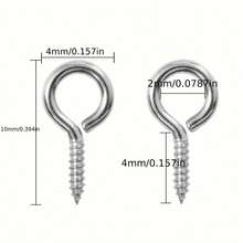 150/300 CHIẾC Chốt mắt vít nhỏ Chốt mắt móc, Chốt mắt vít nhỏ cho các dự án nghệ thuật và thủ công, Móc vít tự khai thác cho chai nút bần & Hạt charm & Làm đồ trang sức DIY - Bạc - Xem 2