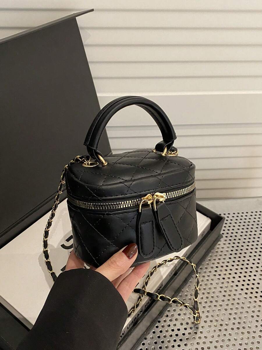 Lightweight Mini Chain Bag Quilted Handbag Bucket Bag Suitable For Young Girls, College Students And Office Workers