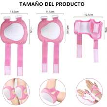 Juego de Cascos para Niños Incluye 2 Coderas, 2 Rodilleras,2 Palmilleras, 1 Casco, para Practican Esquí, Ciclismo, Patinaje sobre Ruedas y Deportes al Aire Libre,Conjuntos de Patines Niños, - rosa - Ver 6