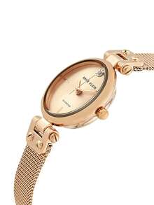 Anne Klein Women's Rose Gold Diamond-Accented Mesh Bracelet Watch, Elegant Female Quartz Watch For Casual Business Ladies Watch,AK/3002RGRG - Rose Gold - View 5
