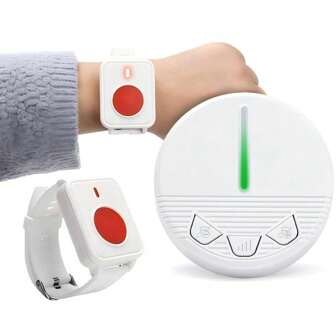 Wireless Caregiver Call Button Smart Nurse Call System Pager Personal Alarm for Home/Patients/Elderly/Elderly