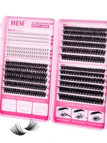 MEM 504pcs Eyelash Clusters, Lower Lashes +60D+80D+100D, DIY Eyelash Extension Faux Mink Lashes - Premium D-Curl Fluffy Natural Lash Clusters, Suitable For DIY Eyelash Extension - Reusable, Lightweight And Easy To Apply - D - 查看 8
