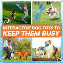 Crinkle Blue Shark Dog Toys For Aggressive Chewers, Dog Toys To Keep Them Busy, Interactive Squeaky Pet Toys, For Puppy Toys For Small,Medium,Large Breeds