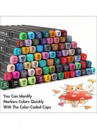 Set de 120 colores de marcadores a base de alcohol, marcadores de arte de punta dual mezclables para dibujar, colorear y resaltar, marcadores permanentes profesionales para bocetos, regalo festivo, marcadores, marcadores de alcohol, marcadores para colorear, 12-120 colores de marcadores de artista, set de pintura para niños, de vuelta a la escuela