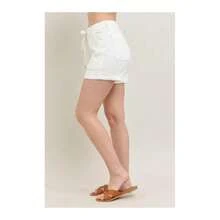 Full Size High Waist Cuff Denim Shorts Plus Size