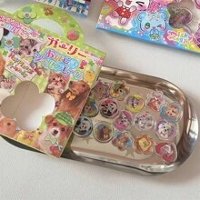 15pcs Y2k Crystal Marbles Stickers 3d Laser Sparkling Heart-Shaped Animal Mobile Phone Case Stickers School Supplies, Back To School