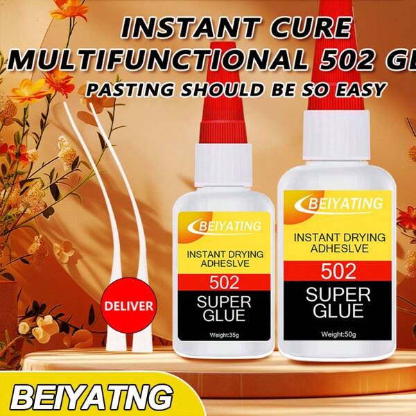 502 Super Fast Drying Adhesive, Multi-Material Instant Adhesive Suitable For Ceramic, Plastic, Shoes, Wood, Metal, Office Use Strong Fast-Drying Agent