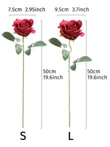 1 pièce/5 pièces/10 pièces/12 pièces Bouquet de fleurs de rose en soie artificielle avec longues tiges, décoration réaliste pour la maison, le mariage, la fête, la Saint-Valentin, l'anniversaire, les cadeaux de remise de diplôme, style bohème, grandes et petites roses, décoration d'atmosphère
