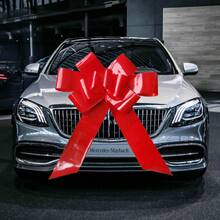 1 件大号 30 英寸（24 英寸）豪华圣诞汽车蝴蝶结，大红色汽车蝴蝶结丝带，巨型拉蝴蝶结礼品装饰，阵亡将士纪念日，礼品蝴蝶结，生日，周年纪念日，7 月 4 日，募捐活动，圣诞节，情人节，婚礼，总统日，圣诞节