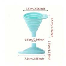 Set de 3 embudos plegables de colores aleatorios, embudo para alimentos, embudo de cocina plegable, embudo ancho para enlatados, embudo para botellas (Disponible en paquetes individuales y múltiples, verifique el producto que compra antes de realizar la compra)