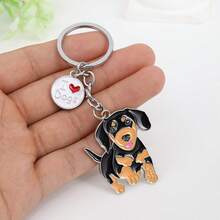 1pc Alloy Pet Dog Pendant Key Chains For Women Men Metal Car Keychain Key Ring Bag Charm Car Keyring Gifts - Multicolor - View 35