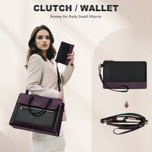 NEWHEY Laptop Bag For Women 15.6 Inch Laptop Tote Bag Business Office Work Bags Professional Briefcase Waterproof Leather PU Computer Bag Teacher Shoulder Bag Handbag - Multicolor - View 6