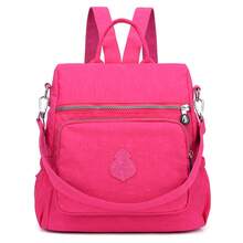 Waterproof Backpack Women Purse Nylon Shoulder Rucksack Small School Travel Bag - Multicolor - View 11