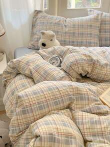 3件套加厚涤纶清新花卉印花床上用品套装(1件羽绒被套+2件枕套,不含填充物) - 彩色 - 查看 9