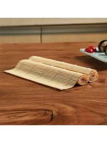 Estera enrolladora de sushi antiadherente y molde para bolas de arroz - Herramientas de cocina de bambú DIY para hacer sushi fácil y reutilizable