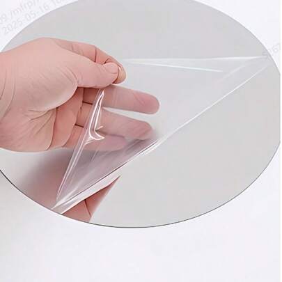 12pcs DIY Silvery Mirror Wall Stickers, Acrylic Mirror Round Mirror Candle Dish, Suitable For Table Centerpieces And Room Door Stop Ornaments Home Decor Back To School Room Decor School Supplies