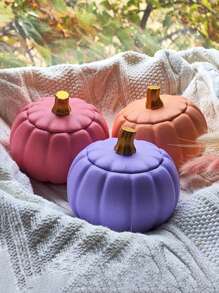 2pcs Halloween Pumpkin Silicone Mold Set | Creative Storage Box Shaped, Mirror-Smooth Interior, Tear-Resistant Thick Rim | Bulk Production Of Resin Decor / Gypsum Crafts, Halloween Bestseller, Professional Handcraft Studio Tool, Suitable For Candle / Cement / Polymer Clay