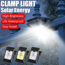 1PC Solar Light, Outdoor Clip Motion Sensor Light, Wall Light, 3 Modes Security Light For Fence, Deck, Wall, Garage, Patio