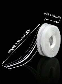 1roll Waterproof Mildew-Proof Toilet Caulk Strip, Self-Adhesive Sealing Tape For Kitchen Bathroom, Bathroom Waterproof Tape To Avoid Wet, Kitchen Sink Beautiful Seam Stickers