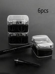 Double Holes Precision Lipstick Cosmetic Pencil Sharpener For Eyebrow Lip Liner Eyeliner Pencil Gift School Supplies