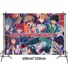 bandai Set de 17 globos de anime de Héroe Escolar - Juego de decoración de fiesta de plástico, que incluye pancartas de feliz cumpleaños, personajes y globos, adecuado para cumpleaños, aniversarios y celebraciones festivas de fans del anime
