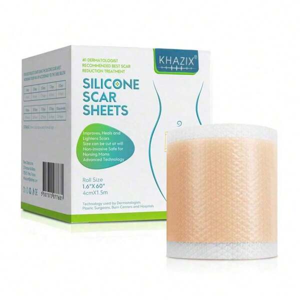 2 rolos de fita adesiva hipoalergênica de silicone para cobertura de cicatrizes de grau médico - suave, lavável e reutilizável para cicatrizes cirúrgicas, cicatrizes de cesárea e cicatrizes queloides - folhas de silicone macias, respiráveis e resistentes à água para tratamento eficaz de cicatrizes