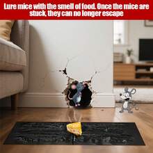 [4pcs Upgraded Ultra-Sticky Mouse Glue Traps] Extra Large Rodent Insect Traps For Home Kitchen Garden Warehouse ,Friendly To Children And Pets,Indoor/Outdoor, No Power Needed - Effective For Mice Rats Bugs Geckos, Insects, For  Warehouses Office Hotel - Black Upgraded Version Of Super Sticky Mouse Glue Trap - View 6