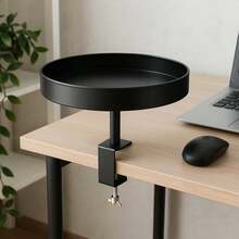 Well Home Round Tray Made Of Black Painted Metal - Ø 36cm, Depth 5cm - With Screw Fastening. Free Shipping Within 24/72 Hours.