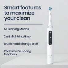 Oral-B IO Series 5 Rechargeable Electric Toothbrush Magnetic White - White - View 3