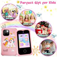 Kids Smart Phone , Christmas Birthday Gifts For Girls Age 6-12 Kids Toys Cell Phone, Touchscreen Learning Play Toy Phone With Dual Camera, Game, Music Player, Best Choice For Christmas Gifts