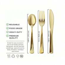 48pcs Gold Mirror Finish Thick Spoons, Suitable For Home, Outdoor Picnic, Birthday Party, Friends Gathering, Wedding Banquet And More,School Supplies