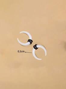 2 Peças Expansor Espiral de Orelha em Acrílico Preto de Caracol, Alargador de Orelha Espiral, Esticador de Perfuração de Orelha para Mulheres e Homens, Joia de Perfuração Corporal Personalizada de 1,6mm - 24mm
