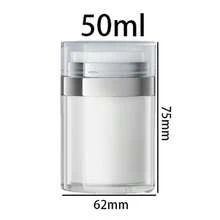 按压式真空面霜瓶50ml面霜乳液全盖分装瓶美妆旅行必备水瓶 - 白色 - 查看 9