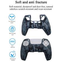 1 Set Of 1 Controller Protective Case + 10 Joystick Caps, Water Transfer Printing Design, Enhanced Grip, Anti-Slip, Anti-Sweat, Anti-Scratch - Multicolor - View 4