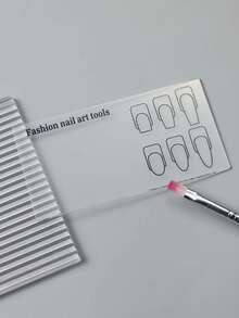 FULL BEAUTY 2 件黑白亚克力美甲调色板指甲油调色板配件混合工具混合盘支架展示化妆调色板美甲工具美甲、美甲用品、美甲工具、美甲工具、返校、指甲、按压指甲的美甲工具