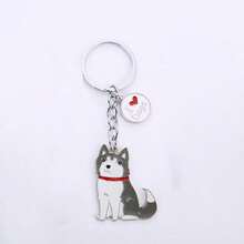1pc Alloy Pet Dog Pendant Key Chains For Women Men Metal Car Keychain Key Ring Bag Charm Car Keyring Gifts - Multicolor - View 10