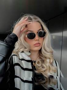 1 Pc Fashionable Elegant Oval Small Frame Miracle Fashion Glasses, Crafted Precisely, Chic & Stylish Suitable For Men & Women, All Seasons Wear