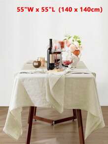 1 Stück minimalistisch frische, mehrfarbige, krauselstrukturierte Tischdecke, maschinenwaschbar für Restaurant, Küche, Picknick, Party, quadratische Tischdekorationen